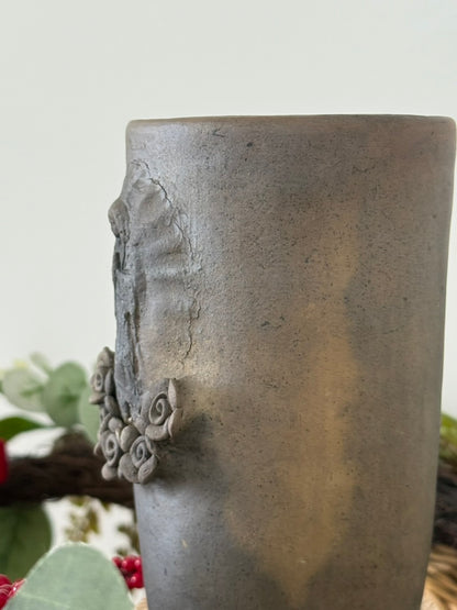 Virgen De Guadalupe Smoked Clay Tall Cup - 3D