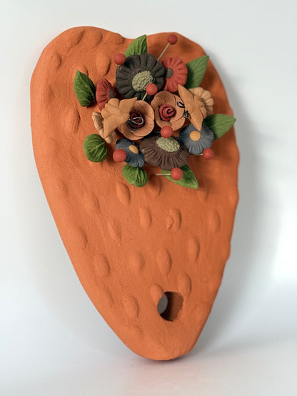 Clay Cactus Wall Decor - Orange