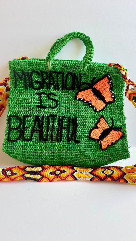 Migration is Beautiful Ixtle Handbag - Green