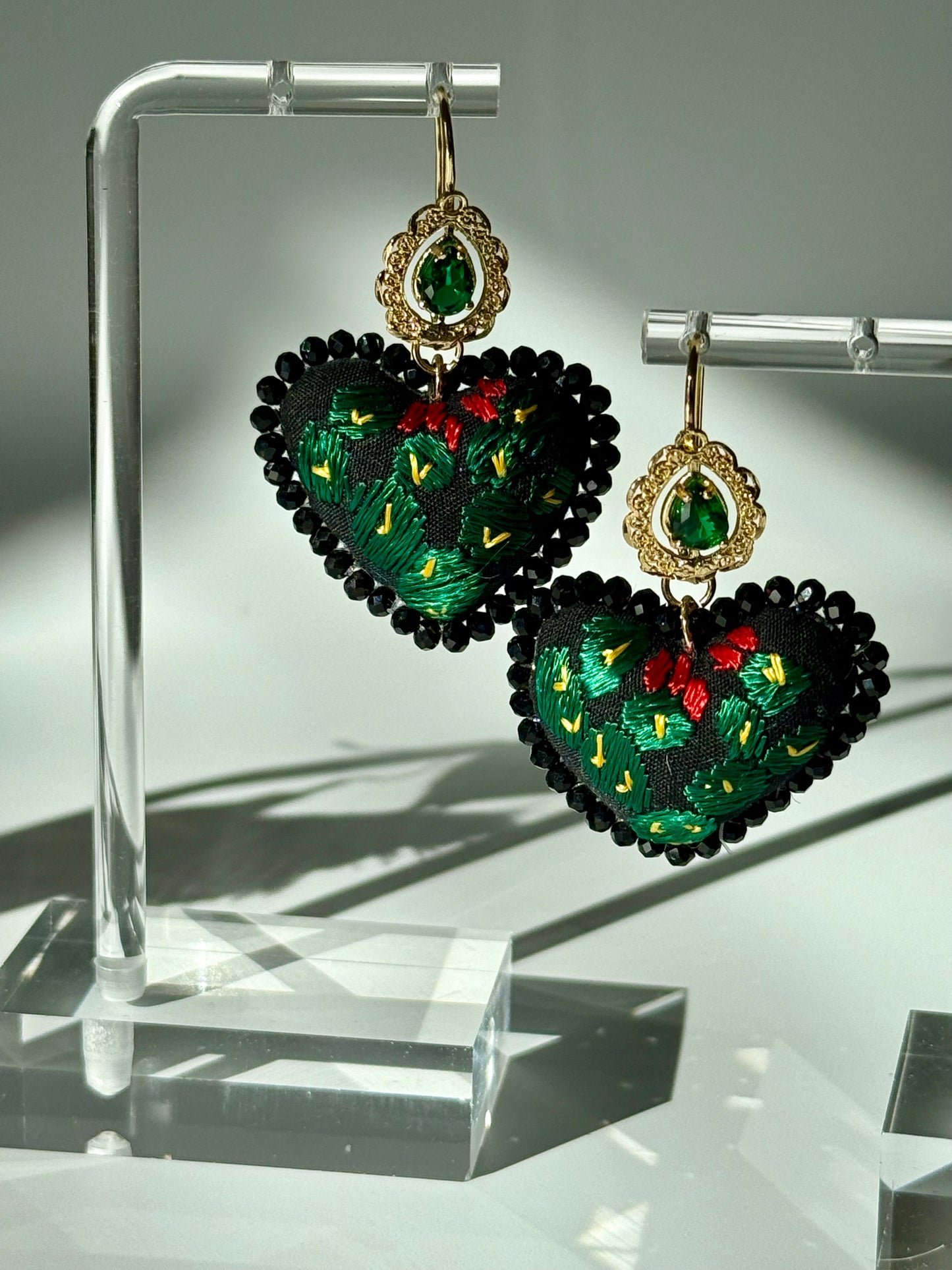 Nopal Embroidered Filigrana Earrings
