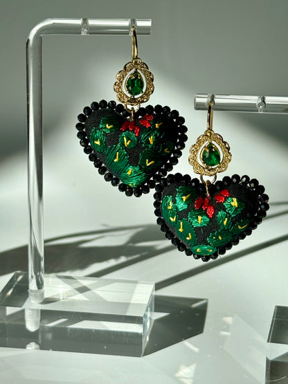 Nopal Embroidered Filigrana Earrings