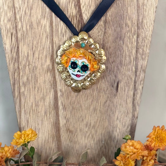 Yellow Catrina Simple Pendant