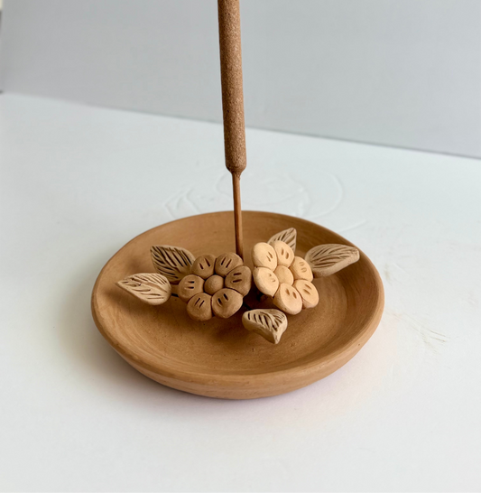 Incense Holder w/3D Flowers