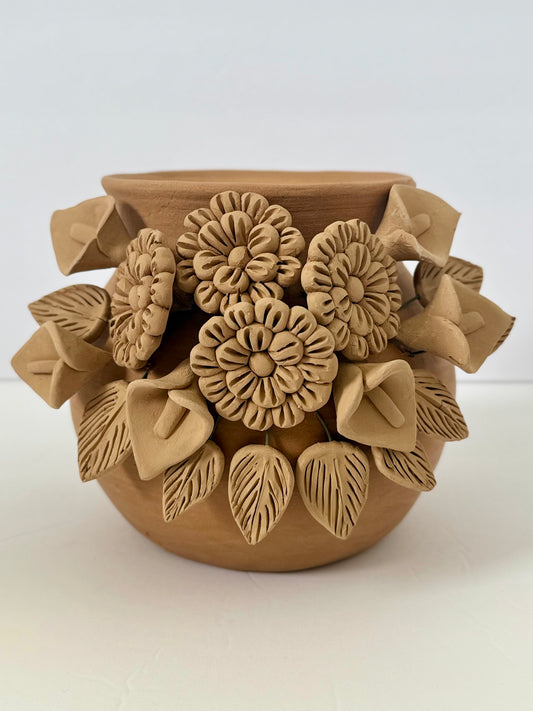Mini 3D Flowers Vase - Natural Color