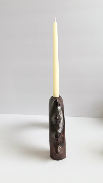 Clay Spiked Arch Candleholder