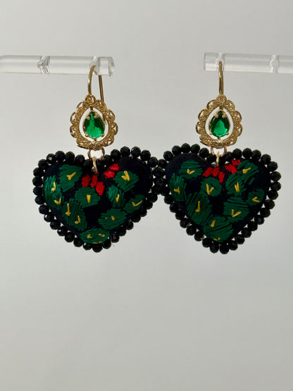 Nopal Embroidered Filigrana Earrings