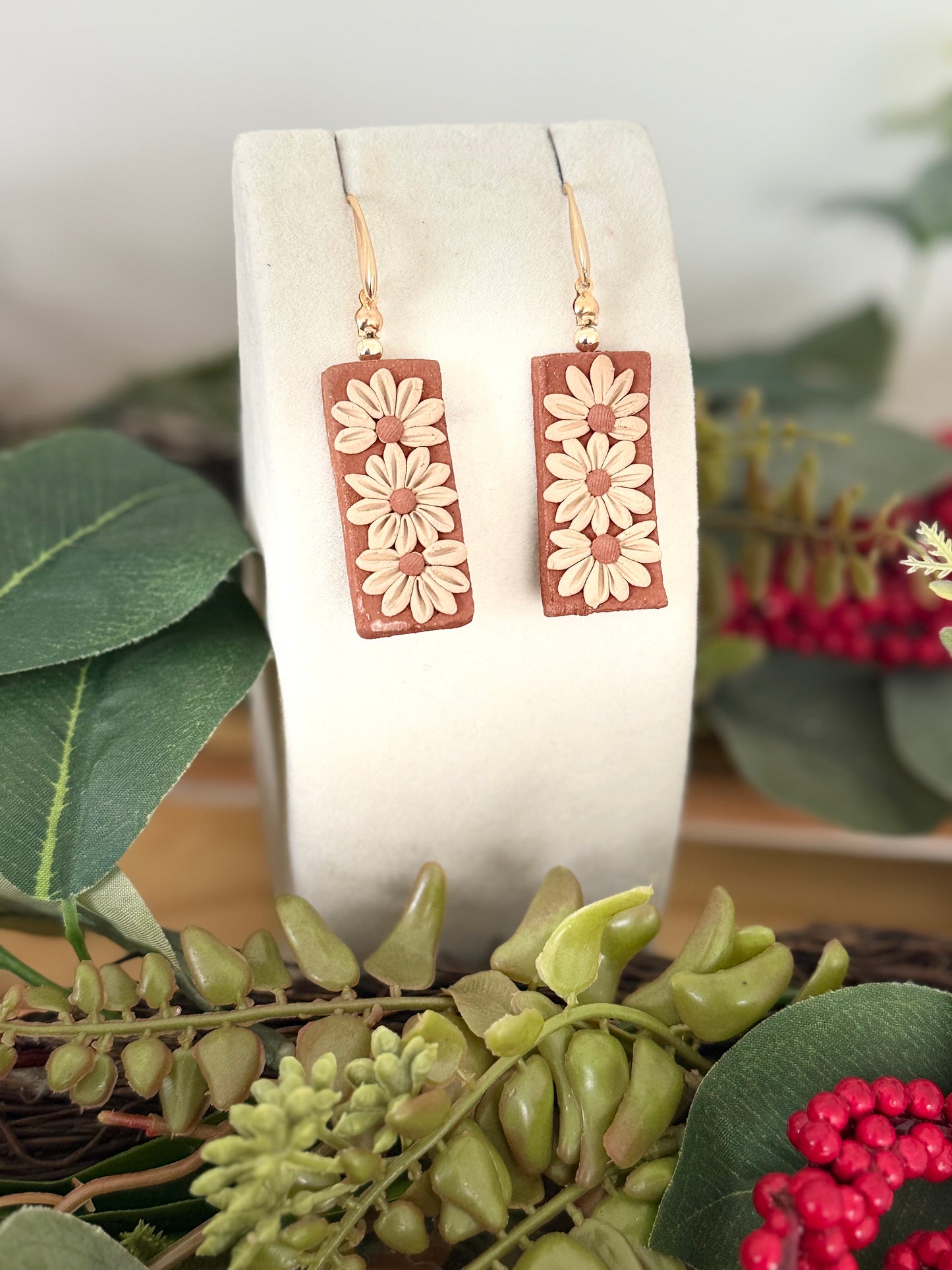 Flowers Barro Earrings - Long