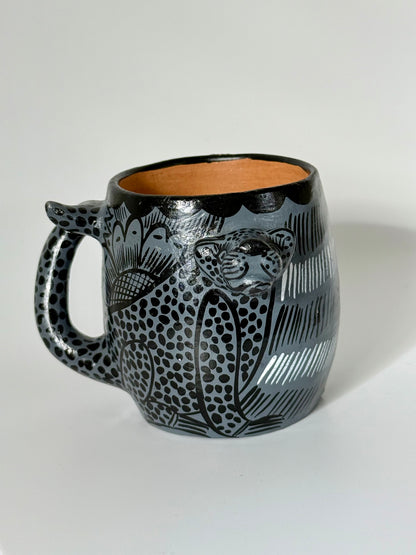 Terracota Jaguar Mug - Grey