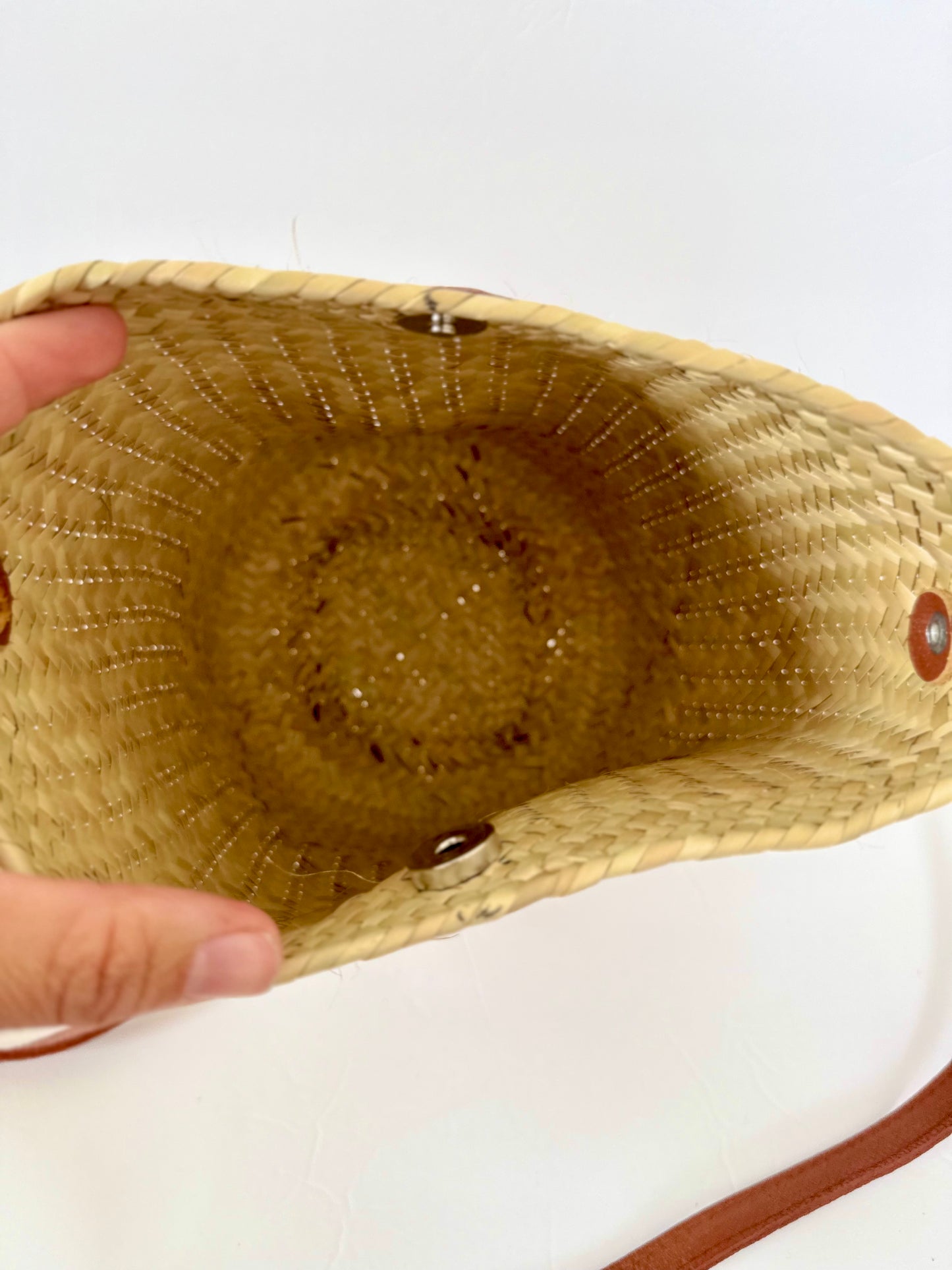 Handwoven Brown Palm Bag