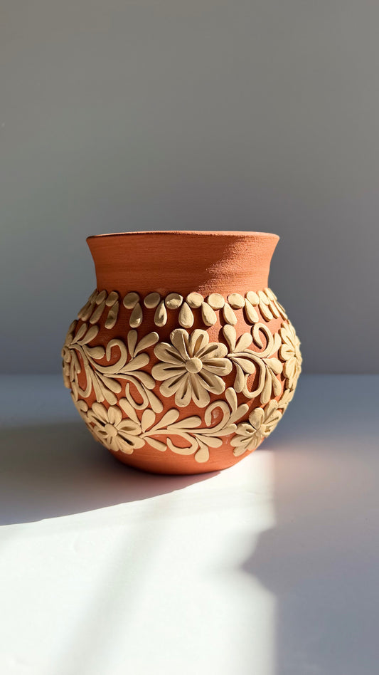 Intricate Clay Vase