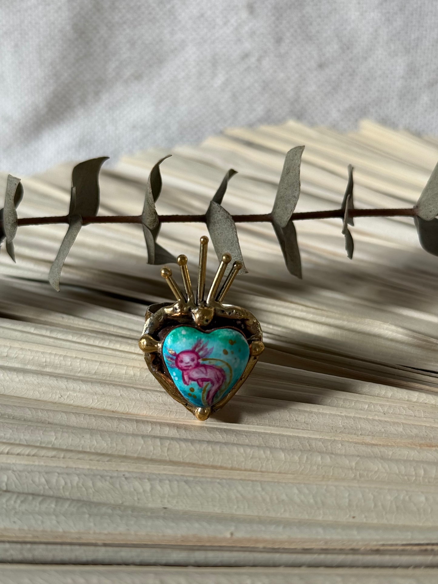 Axolotl Sacred Heart Ring 2