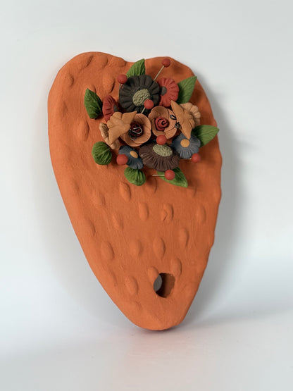Clay Cactus Wall Decor - Orange