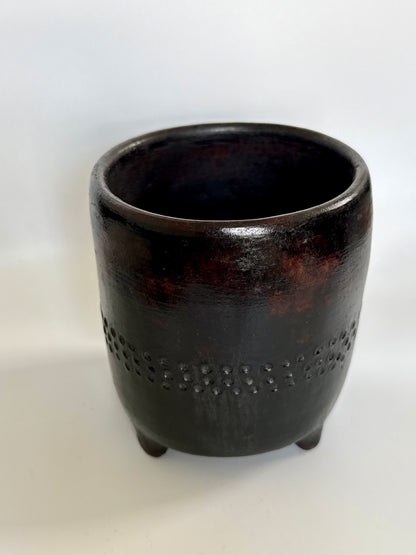 Clay Face Planter (Dark Brown)