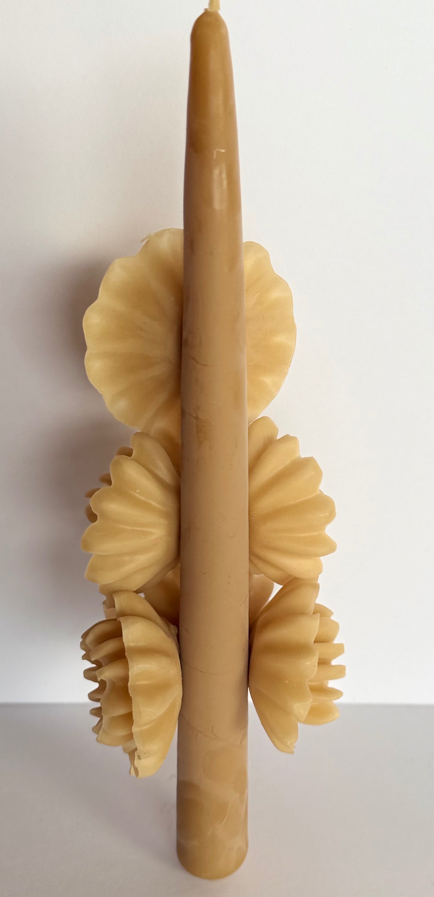 Handmade Beeswax Candle - Neutral Cream