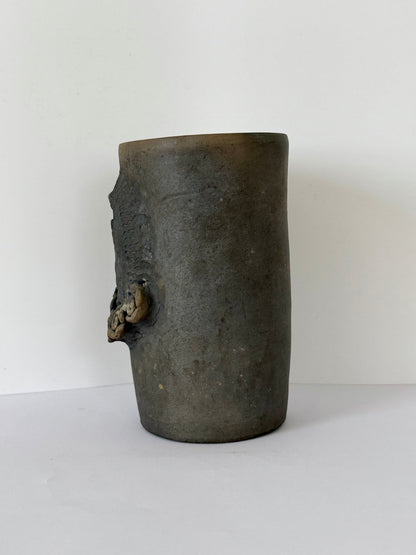 Virgen De Guadalupe Smoked Clay Tall Cup - 3D