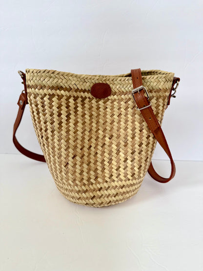 Handwoven Brown Palm Bag