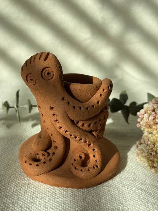 Single Octopus Candle Holder