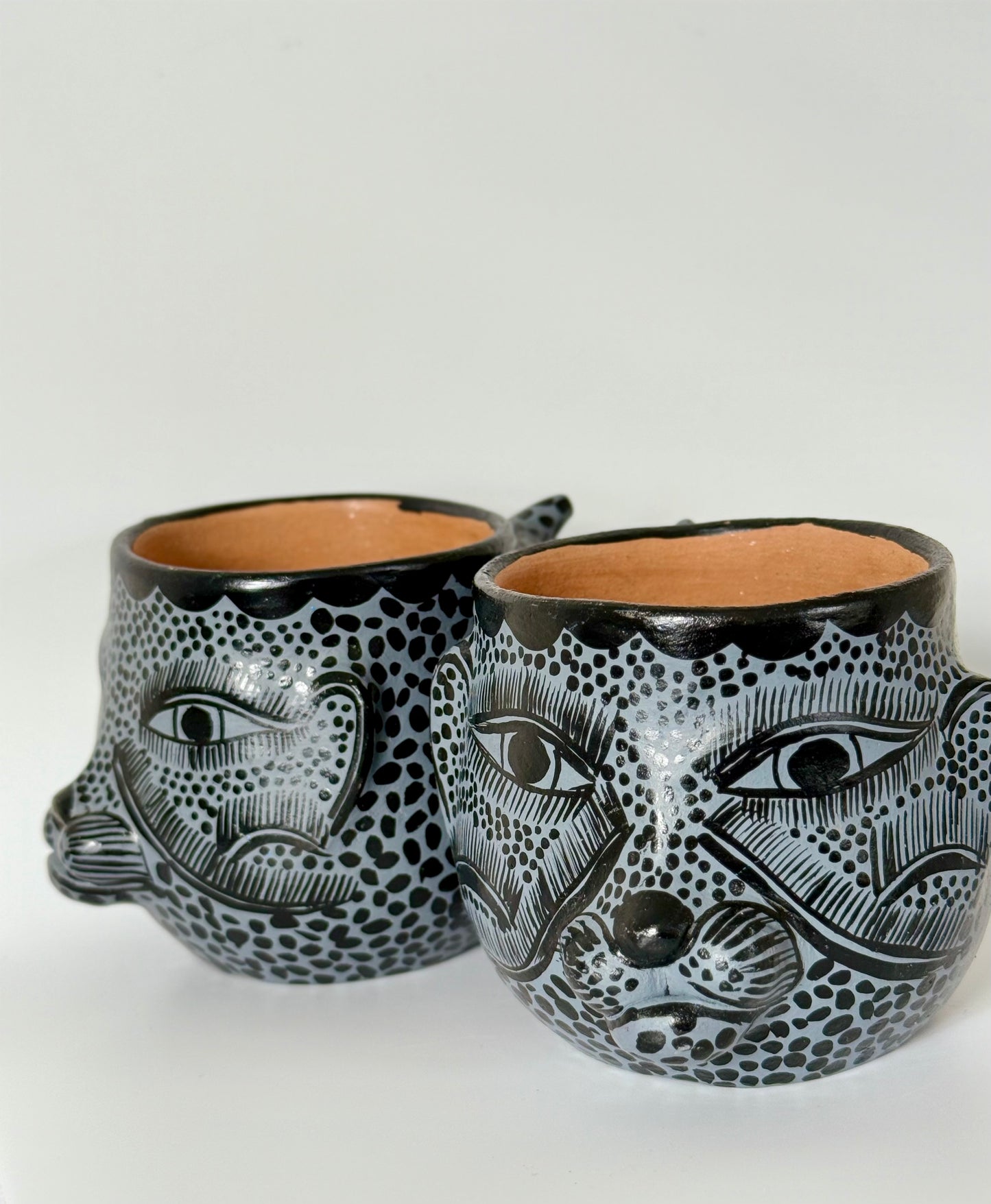 Terracota Jaguar Face Mug - Grey