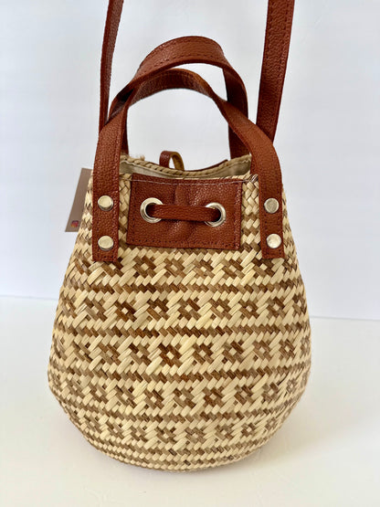 Palm Bucket Bag - Brown Pattern