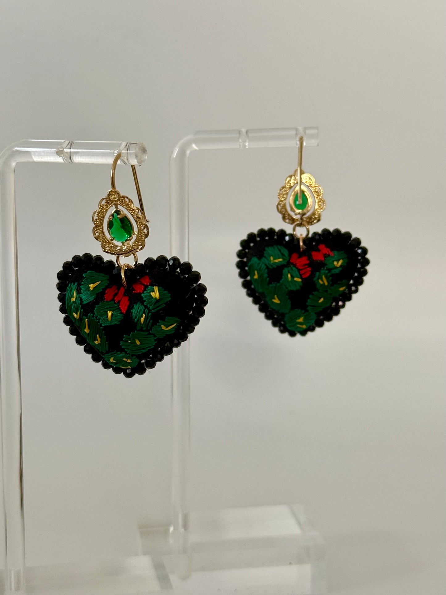 Nopal Embroidered Filigrana Earrings