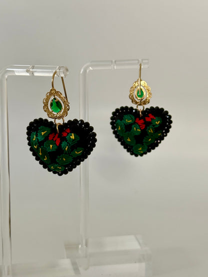 Nopal Embroidered Filigrana Earrings