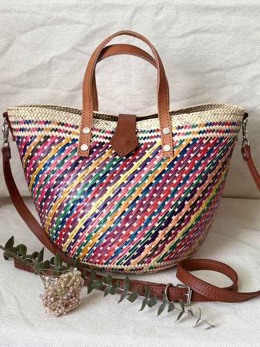 Removable Strap/Handle Palm Bag - Colorful