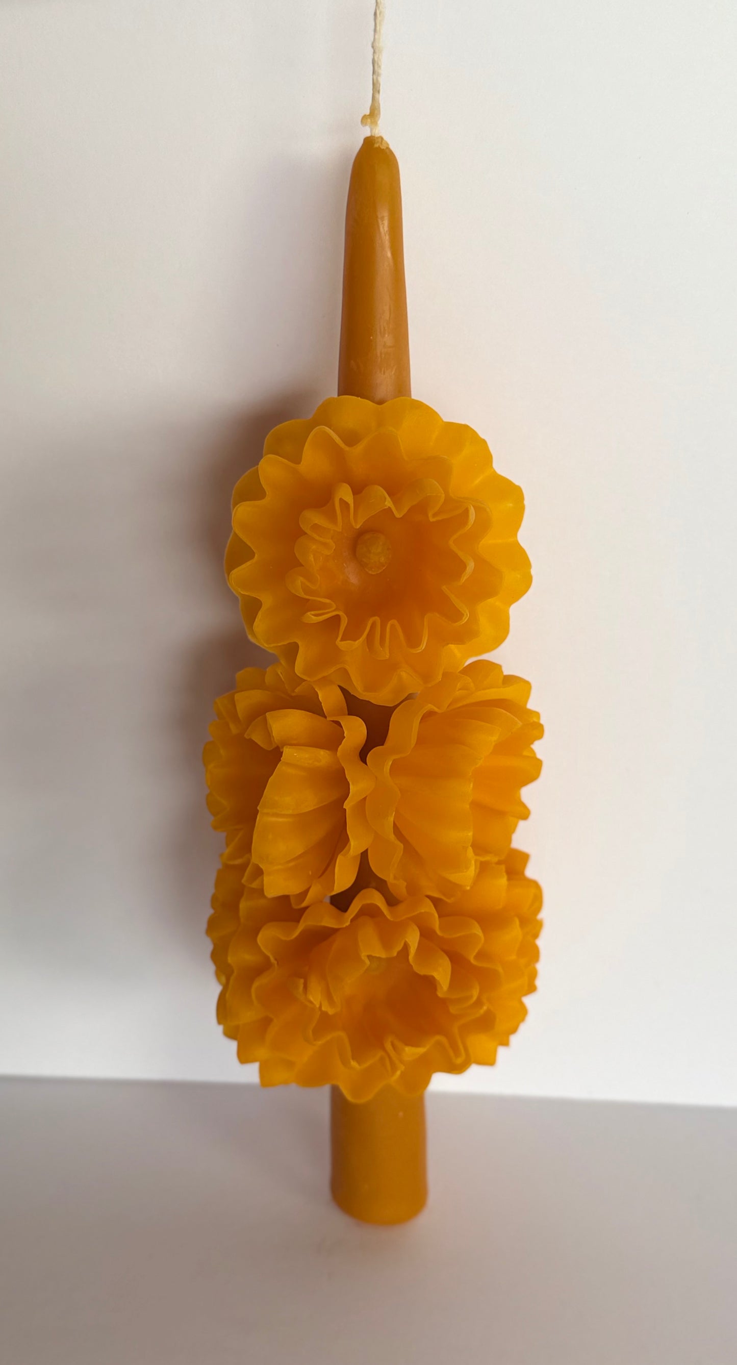 Handmade Beeswax Candle - Orange