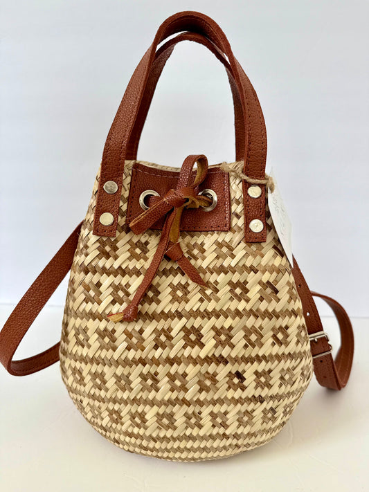 Palm Bucket Bag - Brown Pattern
