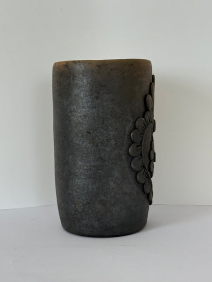 Sacred Heart Smoked Clay Tall Cup - 3D