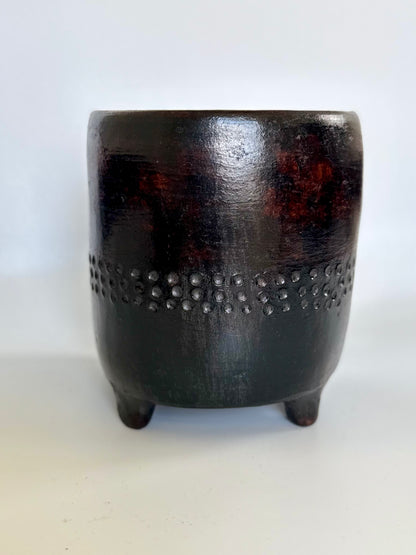 Clay Face Planter (Dark Brown)
