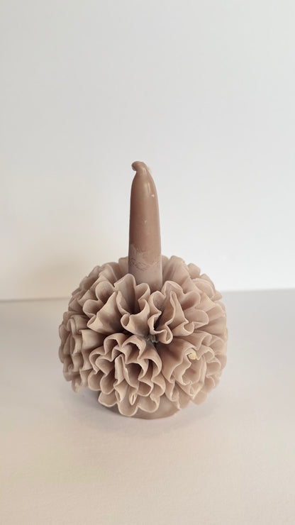 Small Handmade Beeswax Candle - Grey