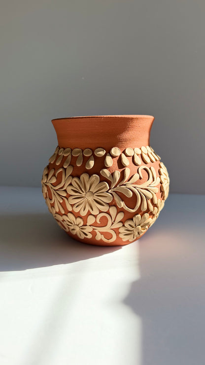Intricate Clay Vase