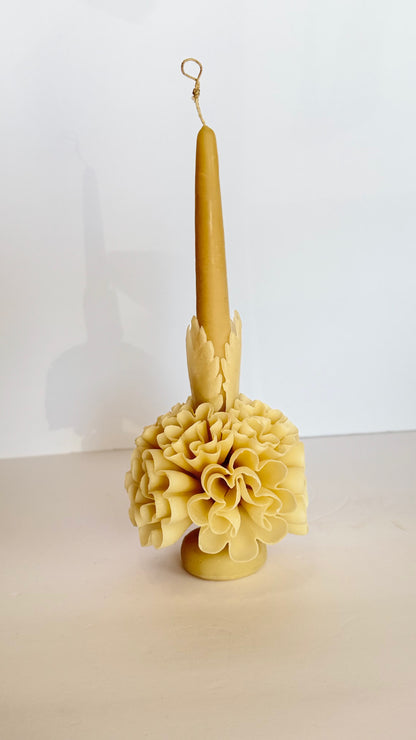 Handmade Beeswax Candle - Cream