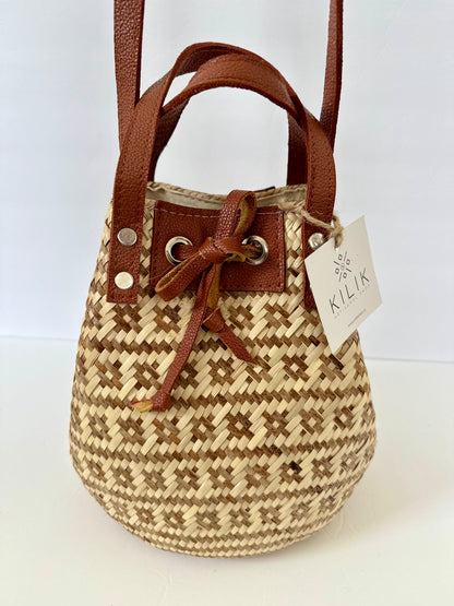 Palm Bucket Bag - Brown Pattern