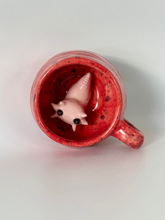 Axolotl Mug - Speckled Red 6oz