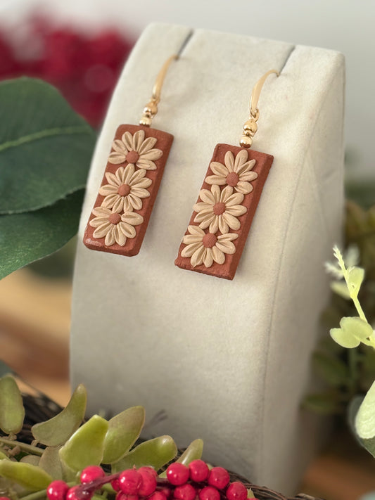 Flowers Barro Earrings - Long