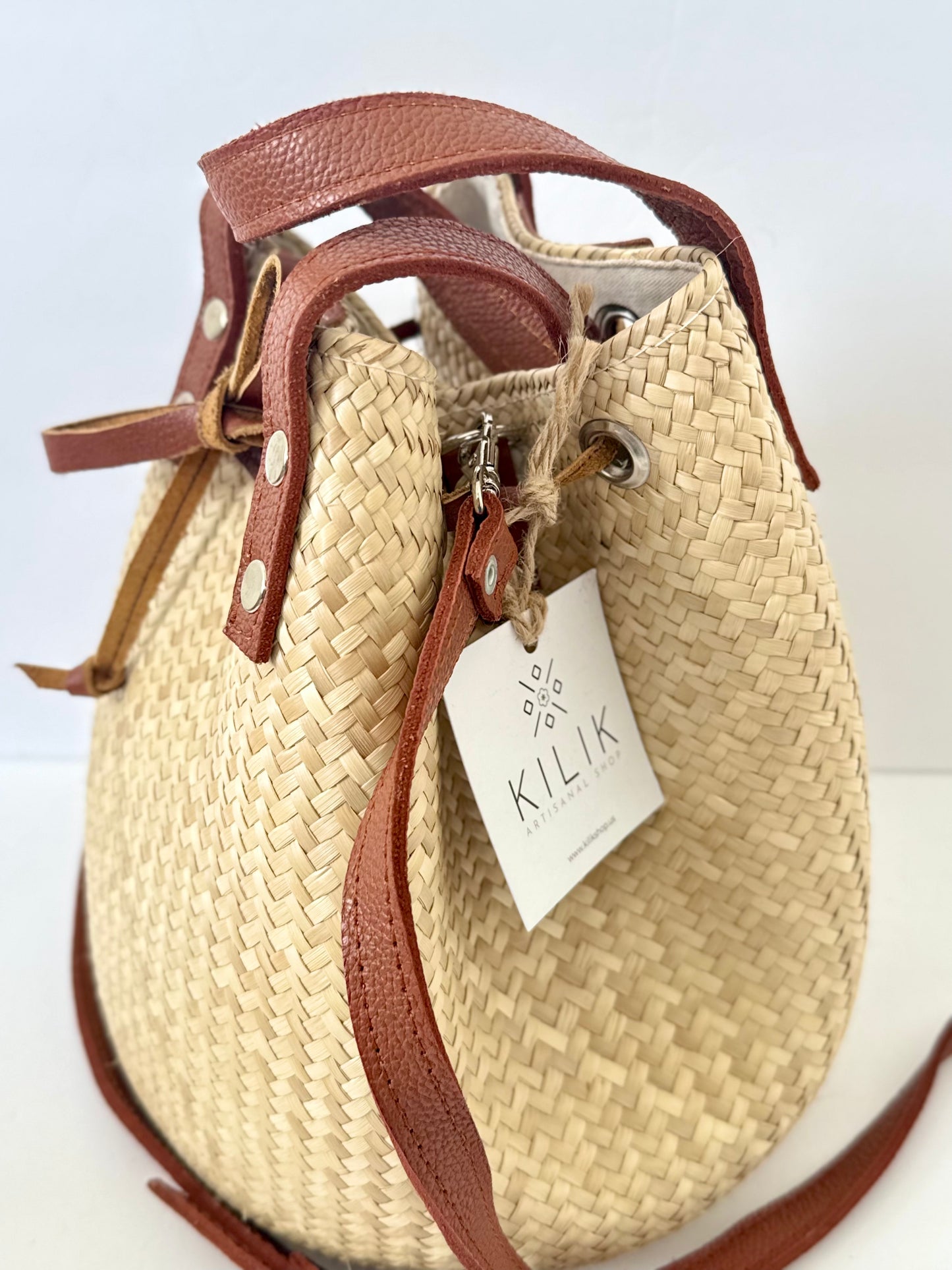Palm Bucket Bag - Natural