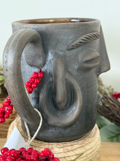 Carita Smoked Clay Mug - Hoops