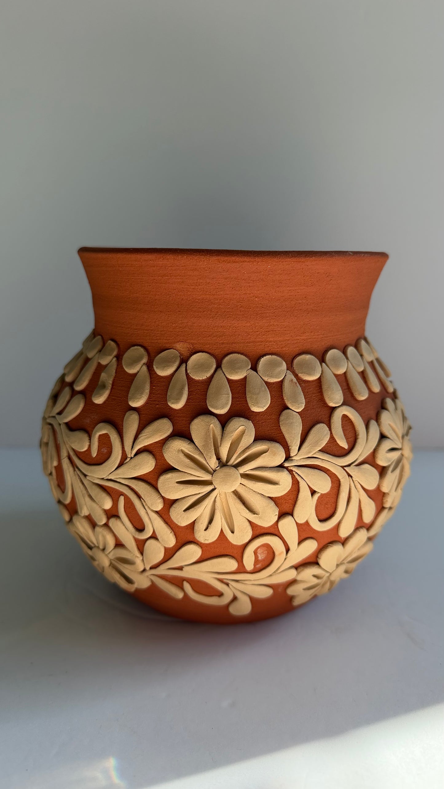 Intricate Clay Vase