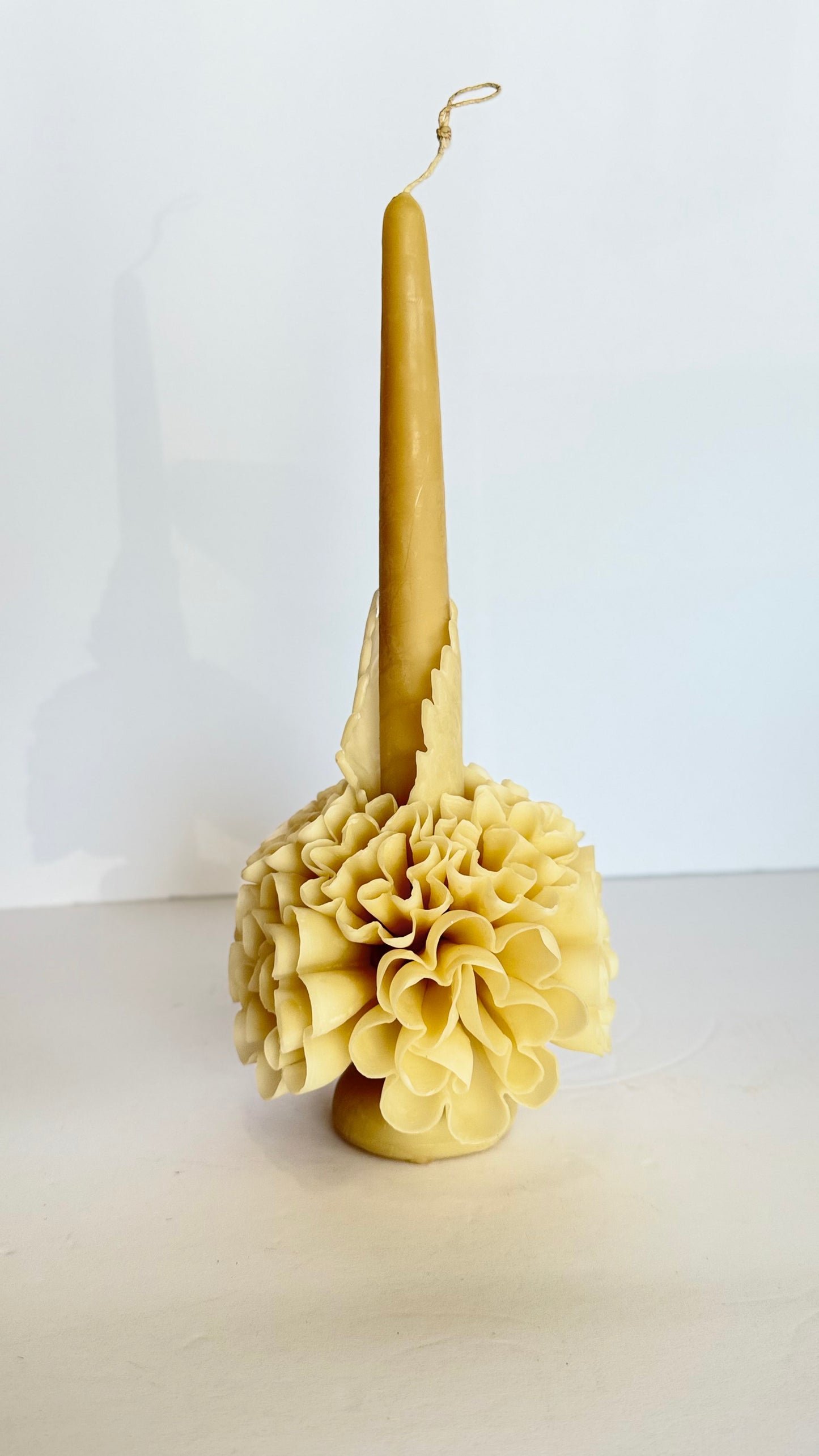 Handmade Beeswax Candle - Cream