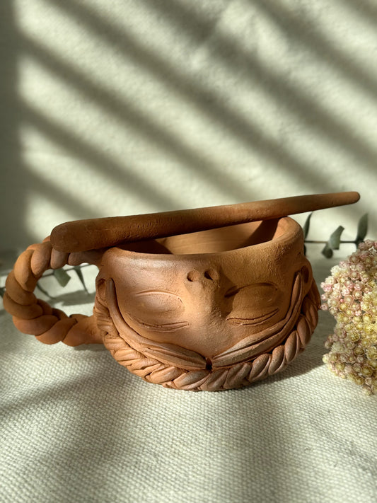 Braided Handle Coffee Mug