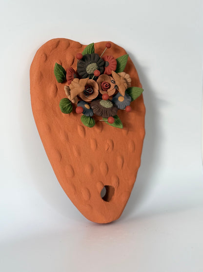 Clay Cactus Wall Decor - Orange