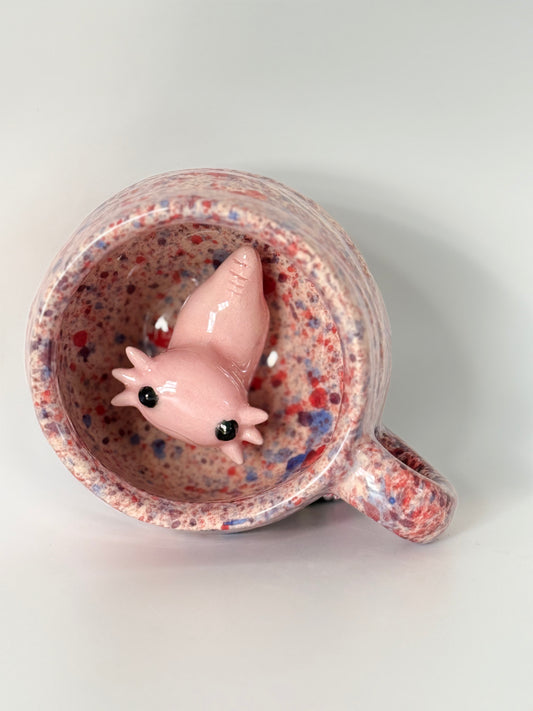 Axolotl Mug - Speckled Pink/Purple 6oz