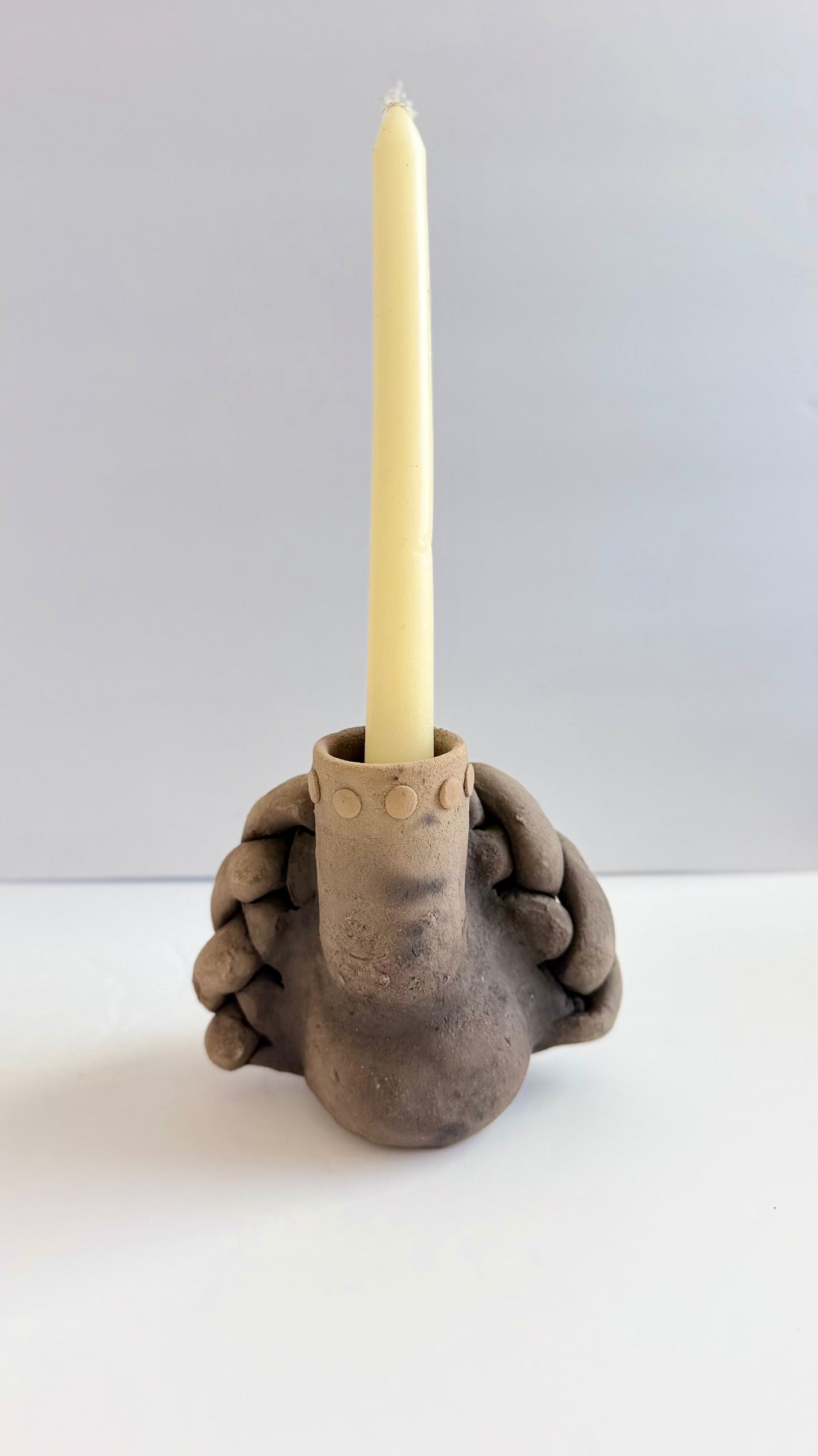 Dia De Muertos Skull/Single Candleholder 3 Flowers