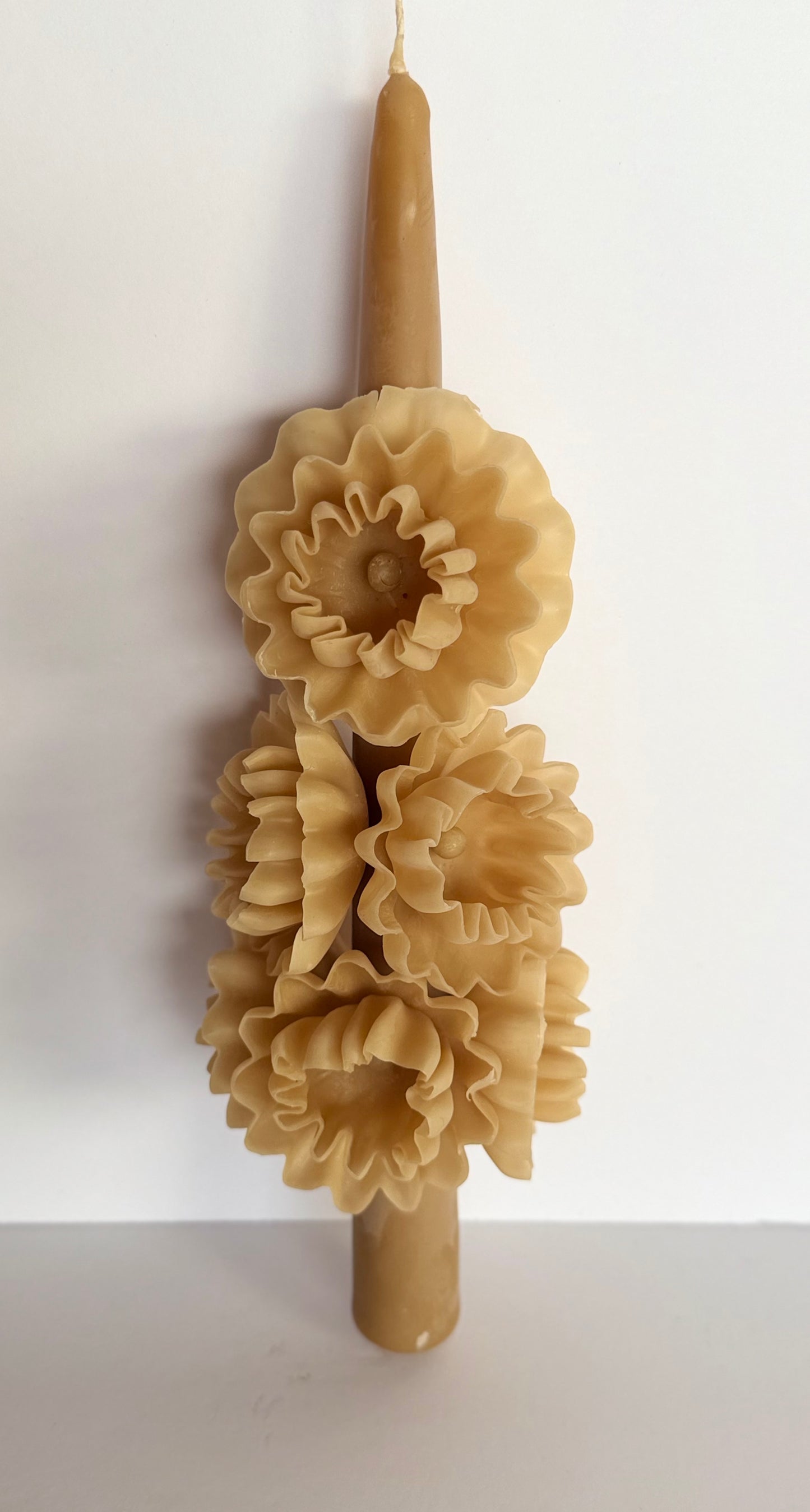 Handmade Beeswax Candle - Neutral Cream