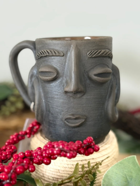 Carita Smoked Clay Mug - Hoops