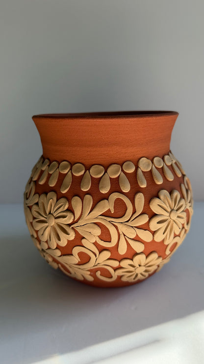 Intricate Clay Vase