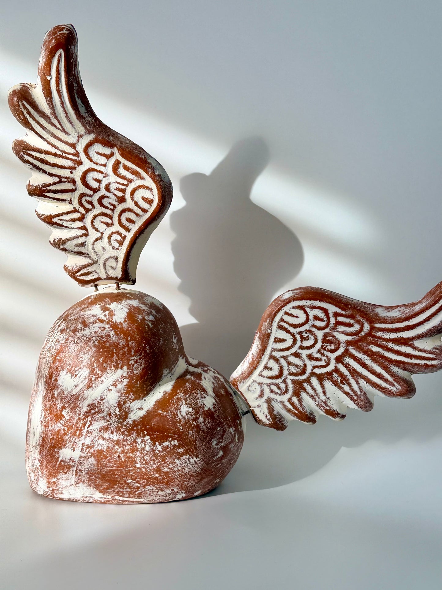 Rustic Tabletop Heart with Wings