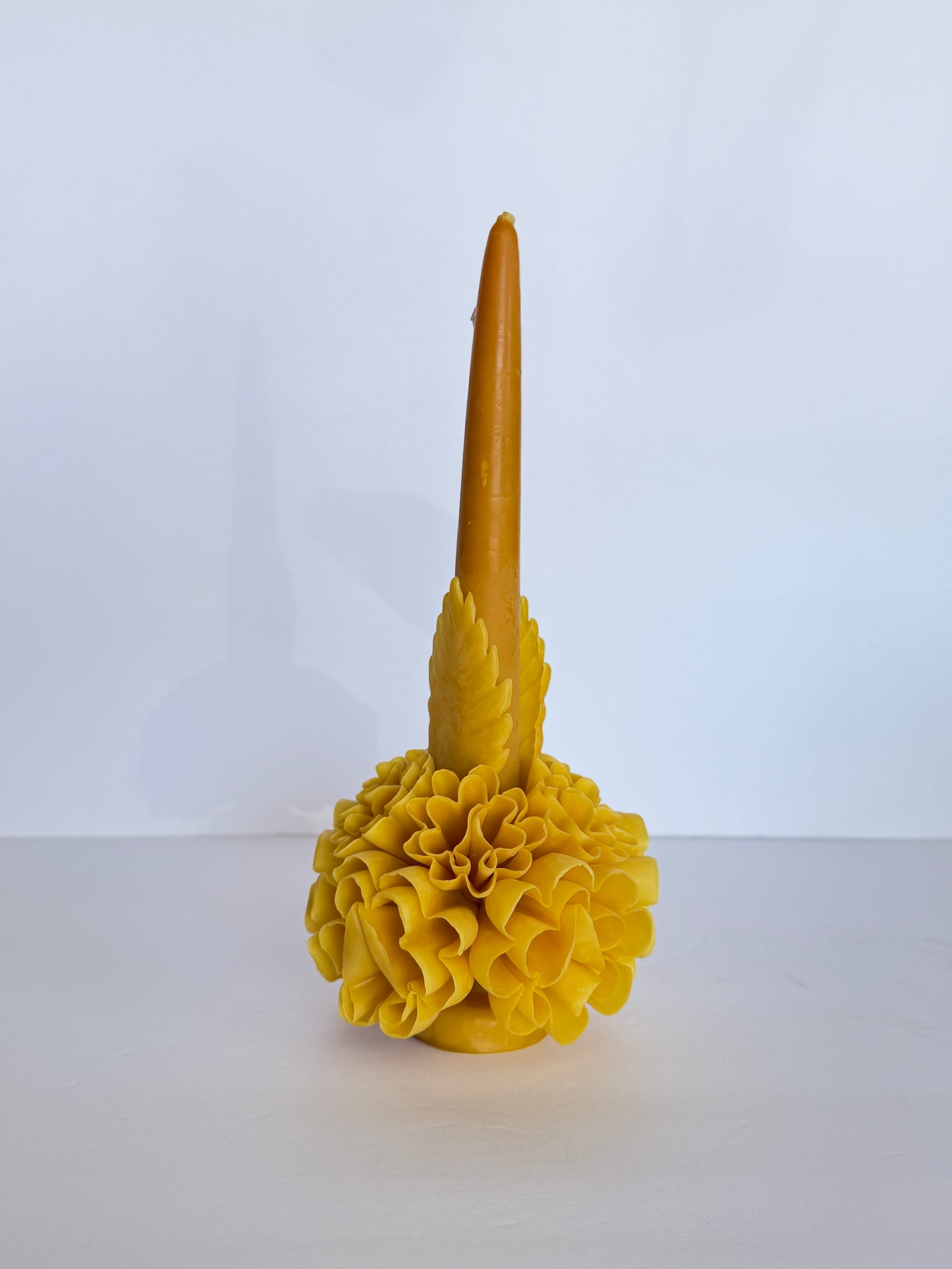 Handmade Beeswax Candle - Yellow