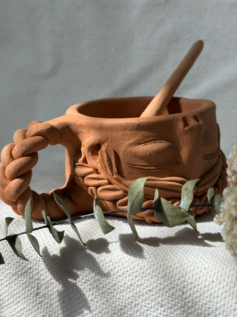 Braided Handle Coffee Mug